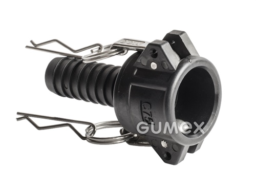 KAMLOK Kupplung DN20, Schlauchdorn 13mm, 8,5bar, Dichtung EPDM, Polypropylen, -20°C/+70°C, schwarz, 